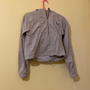 Lululemon LA Rams Exclusive Gray 1/4 Zip Windbreaker